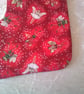 Christmas Flower Fairies on a Red Background Stocking - Image 5