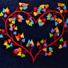 Heart Card, Tree Heart with Rainbow Leaves Card, Spiritual Card, Anniversary