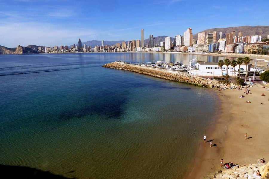 Benidorm Mal Pas Beach Costa Blanca Spain Photograph Print