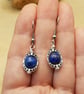 Minimalist Lapis lazuli earrings. September birthstone - Image 1