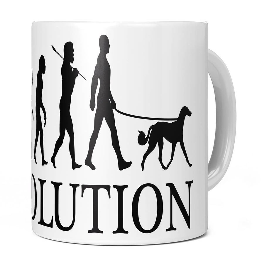 Saluki Evolution 11oz Coffee Mug Cup - Perfect Birthday Gift for Him or Her Pres