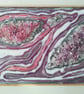 Pink, purple geode resin art - Image 1