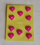 Cerise pink heart buttons - Image 1
