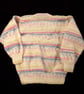 Hand knitted girls stripy jumper 2 - 3 years 24 inch chest children's knitwear  - Image 4