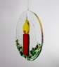 Fused Glass Candle Hanging Decoration - Image 2