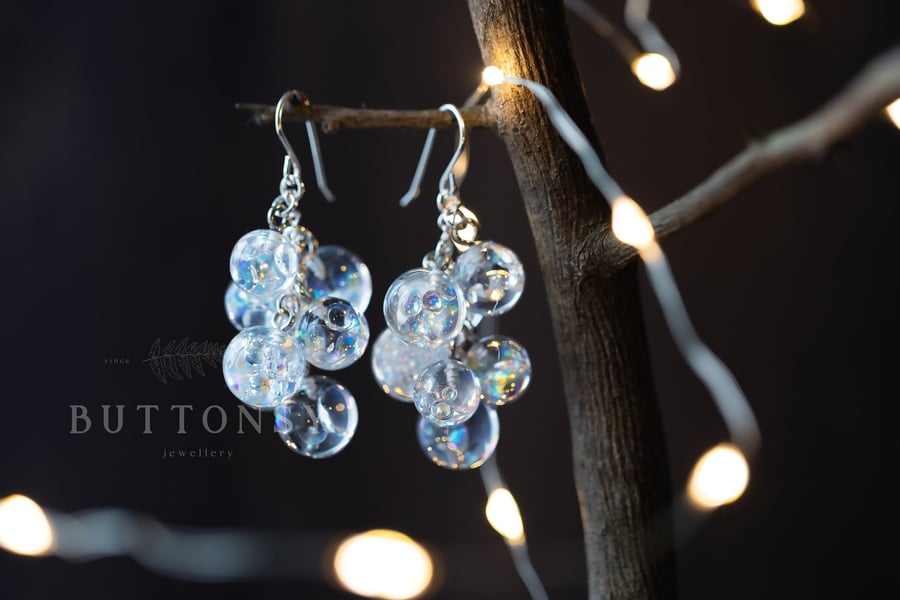 Bubble Charm Earrings Fairy Charm Earrings Faerie Earrings Charm Earrings Bubble