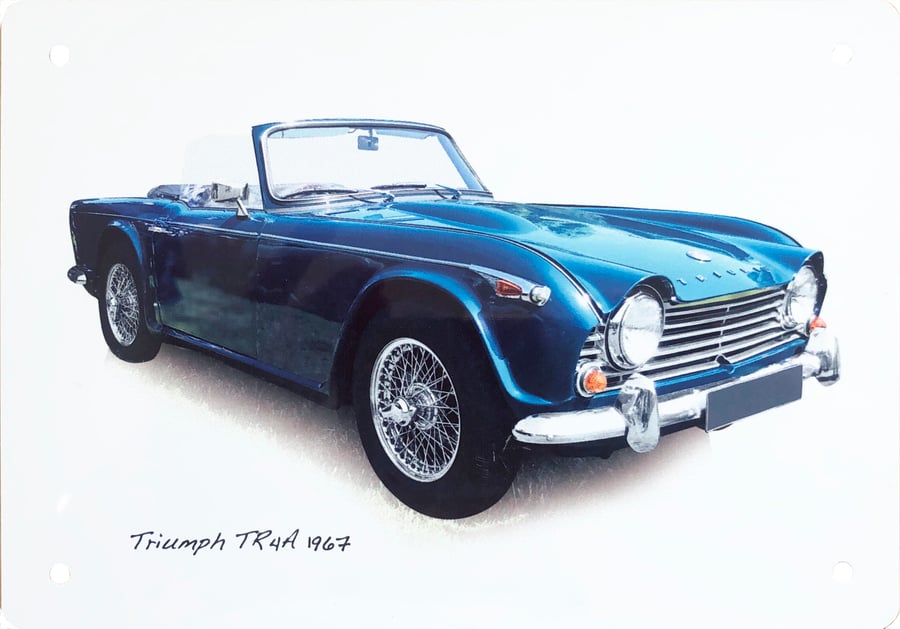 Triumph TR4A 1967 - Aluminium Plaque - A5 or 203x304mm