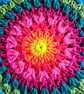 large, bright, crochet doily, mandala table mat - Image 8