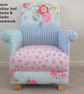 Laura Ashley Patchwork Fabrics Chair & Footstool Shabby Chic Roses Gingham New - Image 3
