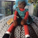 knitted doll - Scarlett Teal