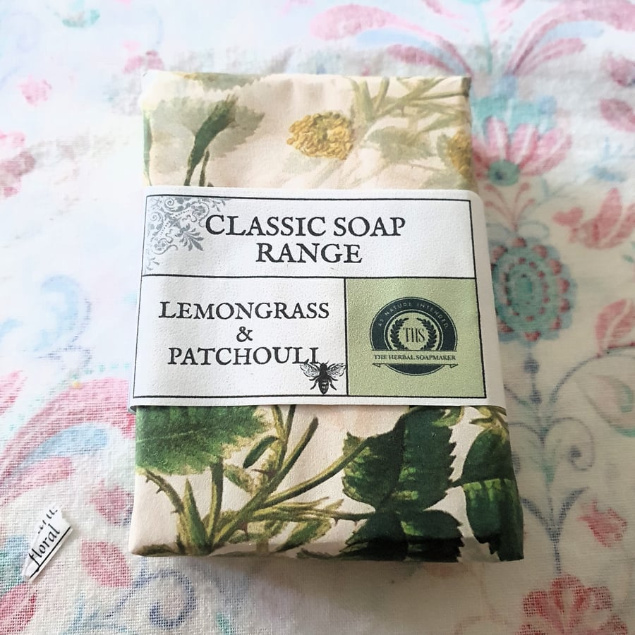 Lemongrass & Patchouli Natural Handmade Bar Soap - 30% OFF SALE
