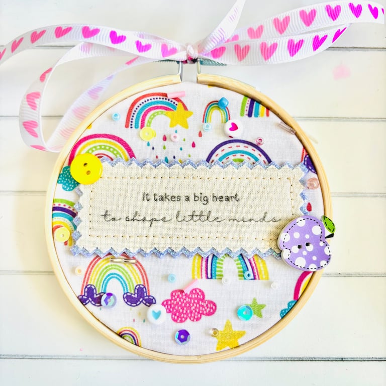 It Takes a Big Heart To Shape Little Minds, Rainbow Teacher Gift