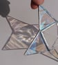 Stained glass four point star hanging copperfoil suncatcher - Image 2