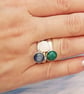 Minimalist Bloodstone ring. 925 sterling silver. March birthstone ring - Image 6
