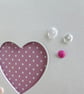 Birthday Card - Dusky Pink and White Polka Dot Heart Aperture - Image 6