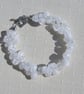 White Crackled Quartz Gemstone Bracelet "White Mist" - Image 7