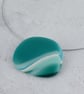 Teal Green Pendant on Choker Necklace