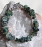 Green Moss Agate Crystal Gemstone Beaded Bracelet "Spring Dew" - Image 4
