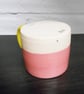 Mug New Pink and Yellow glazed stoneware Ceramic. - Image 4