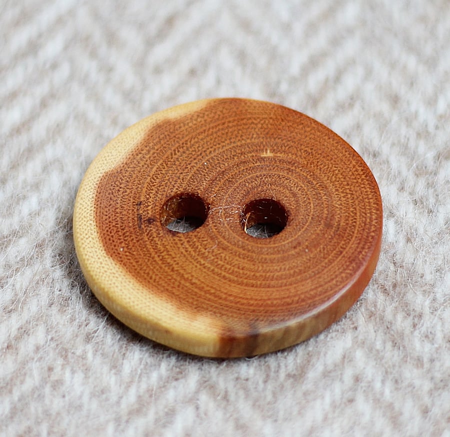 Button wooden large statement, reclaimed natural timber