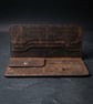 Espresso Brown Full Grain Leather Long Wallet Coin Pocket Organiser Wallet UK