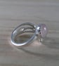 Sterling Silver Upcycled Branch Spoon Handle Ring with Rose Quartz - Image 6