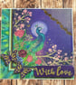 Blank Peacock “With Love” Card. Perfect for any occasion.