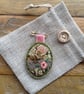Liberty fabric felt brooch badge. - Image 1