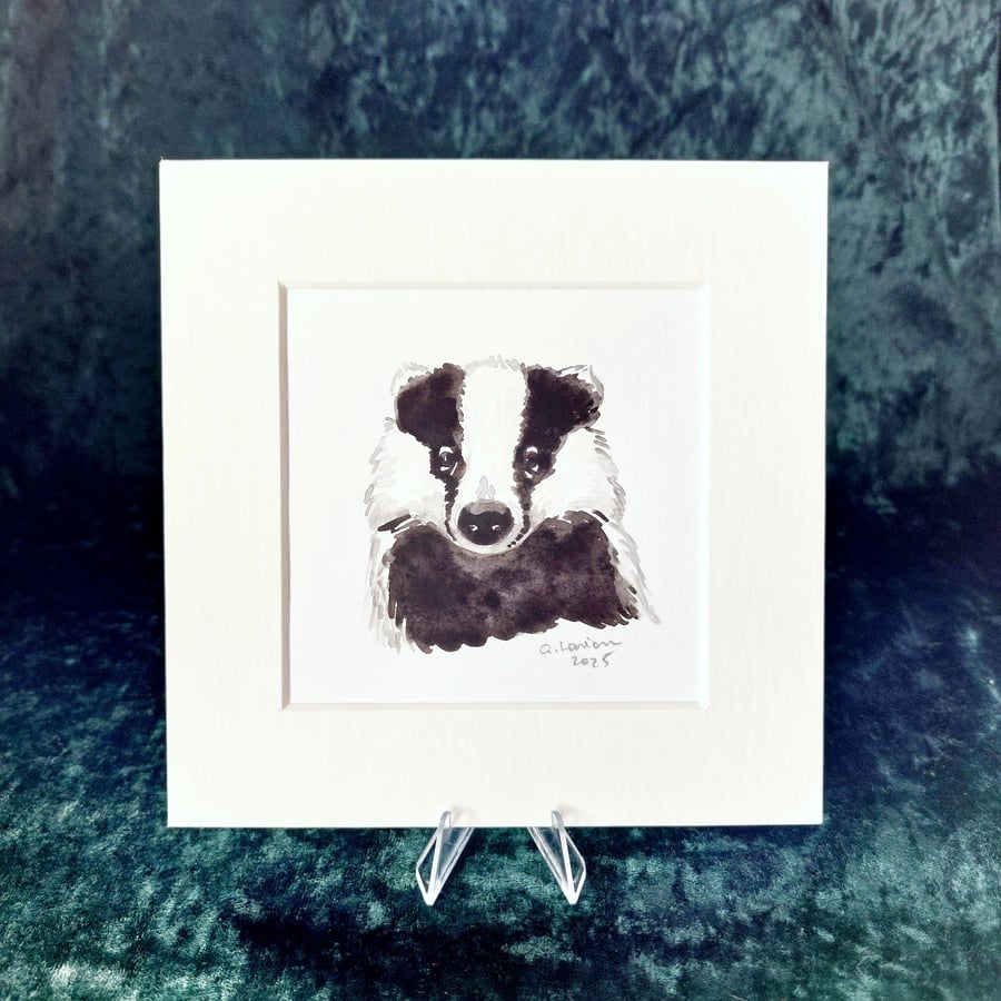 Badger - Original Watercolour Painting