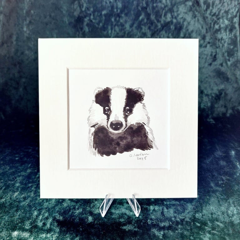 Badger - Original Watercolour Painting