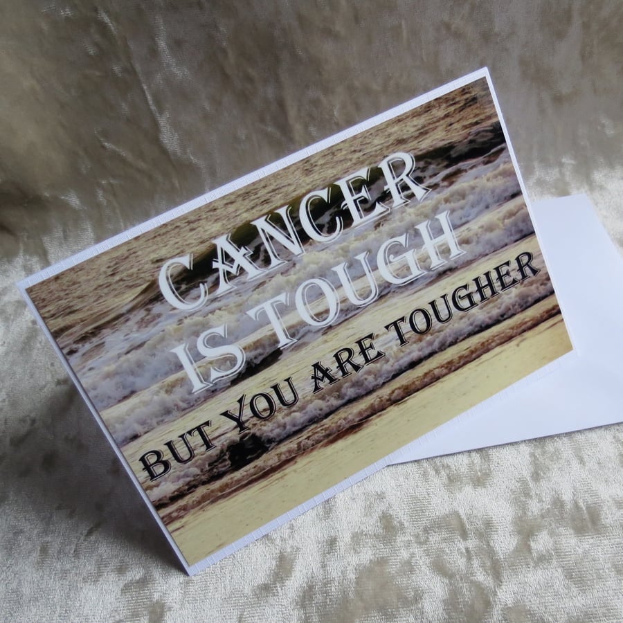 Cancer card.  A card featuring an original photograph.  Blank inside.