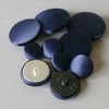 Navy Blue Satin Buttons - Available in Different Pack Sizes