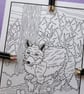 Fox Woodland Animals A4 Colouring Page Printable JPG by S Godwin Studio - Image 2