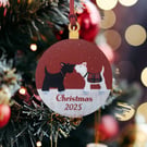 Scottie Dogs Christmas 2025 Hanging Decoration