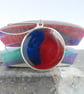 red and blue bowlerite pendant - Image 1