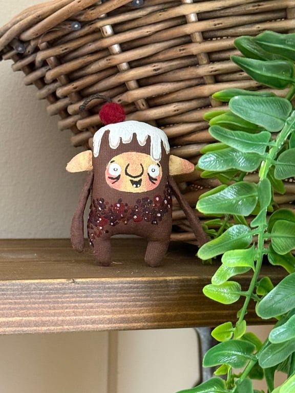 Black Forest Gateau Cake Brownie Art Doll