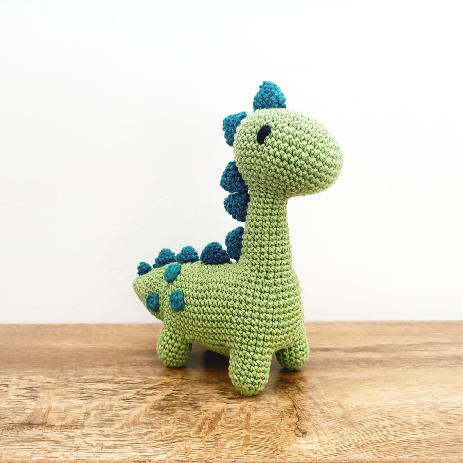 Organic Dino Crochet Toy Amigurumi Soft Toy