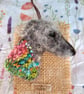 Needle Felted Lurcher Brooch
