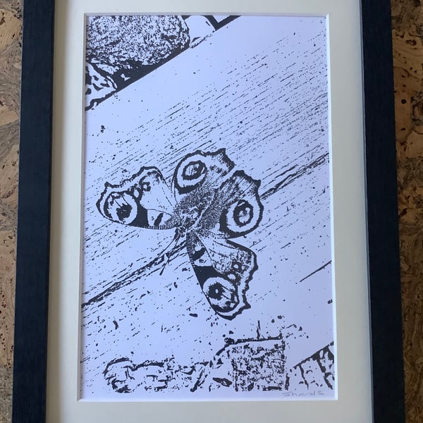 Black and White Singular Print Framed Butterfly Eco Friendly Unique Gifts