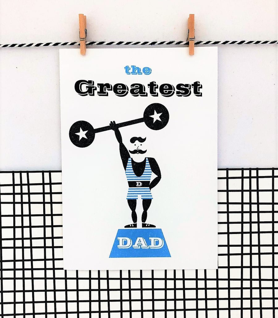 Greatest Dad - Father's Day, Dad Birthday, Circus, Strongman