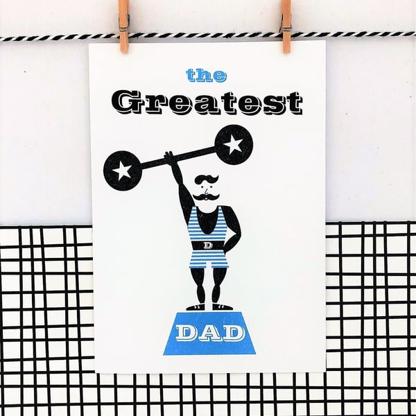 Greatest Dad - Father's Day, Dad Birthday, Circus, Strongman