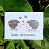 Hedgehog hug card, Thinking of you, Sending you hedgehugs, Best friend card