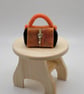 Handmade Miniature Polymer Clay Handbag, Dollhouse Accessory, 1:12 Scale - Image 1