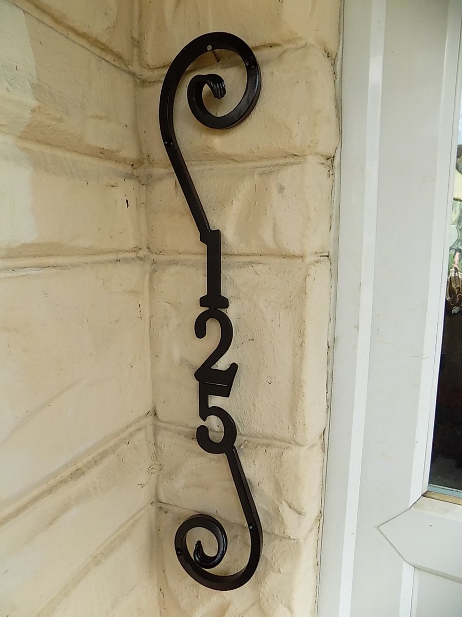 Wall Number Plaque.............................(Forged Steel) Hand Crafted In UK