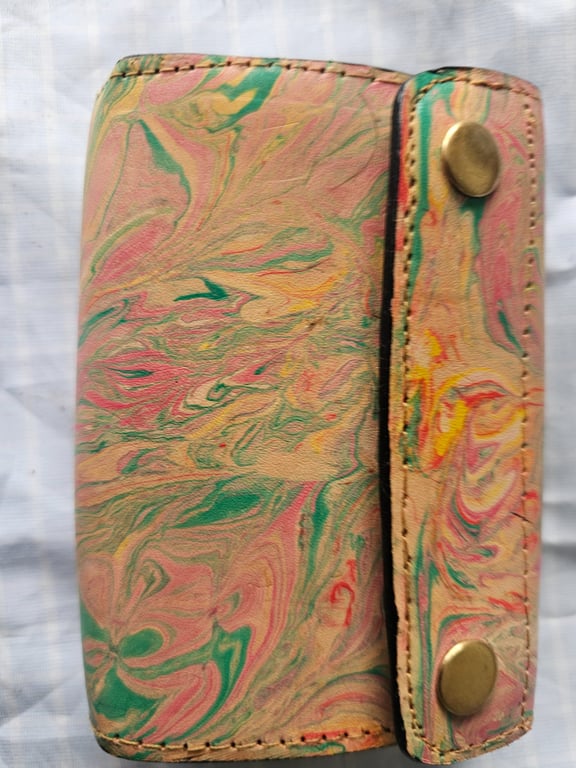 Marbled Ladies purse with coin and  card  slot