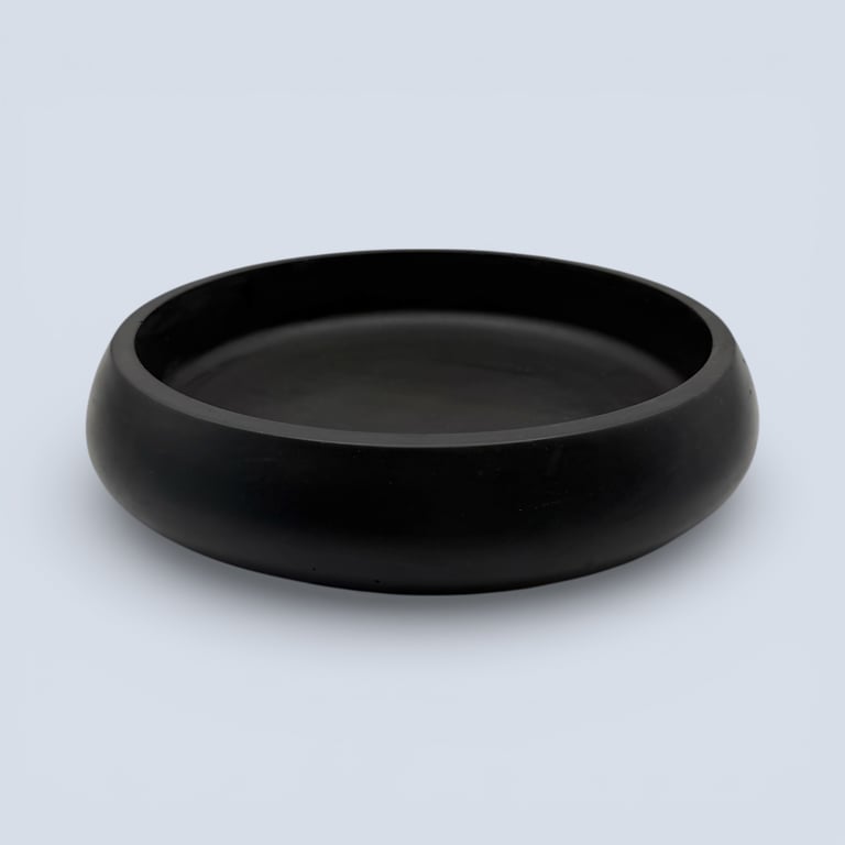 Black Handmade Fruit Bowl or Decorative Bowl for Kitchen Table