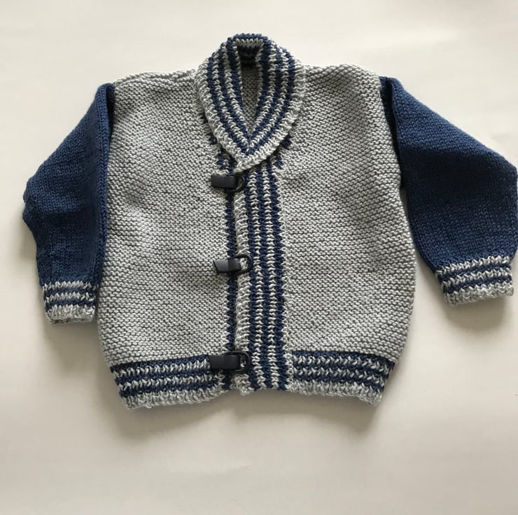 Hand knitted smart jacket for a 1 year old - Folksy