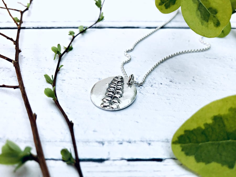 Botanical - "Linton" necklace (bloom) - Silver handmade jewellery