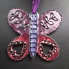 ONE DAY SALE Purple ceramic butterfly decoration