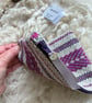 Mini Pouch - Damson. Handwoven in Wales - Image 3
